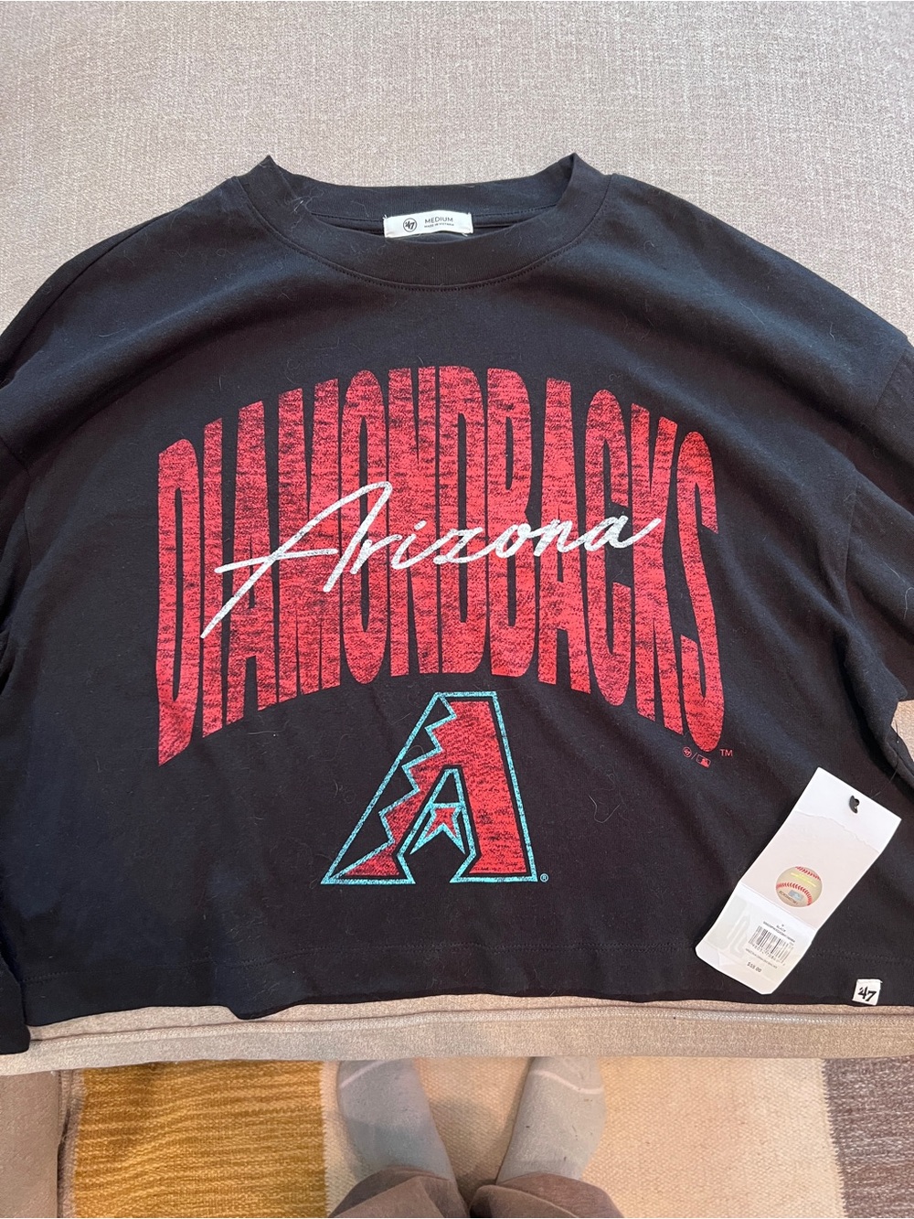 47 Brand Black Crewneck Arizona Diamondbacks